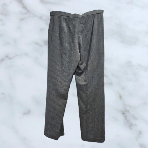 Briggs New York Gray Pin Stripe Pants - 14 - Picture 2 of 6